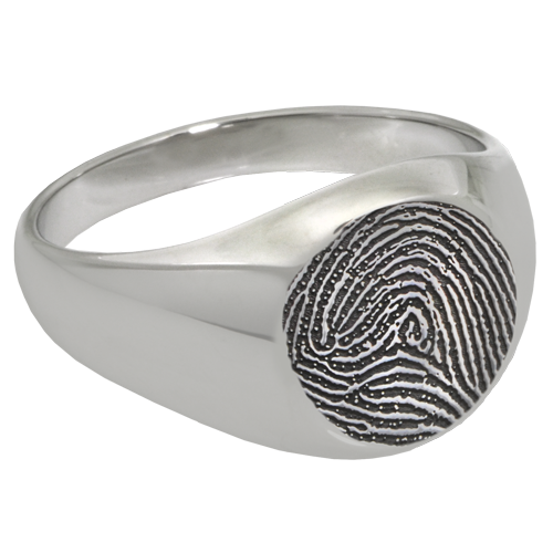 Fingerprint Elegant Round Ring
