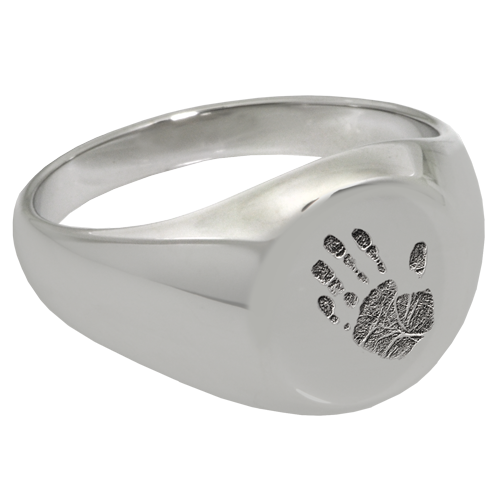 Elegant Round Ring Handprint