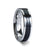 EDINBURGH Tungsten Ring with Flat Grooved Black Ceramic Inlay - 6mm - 10mm