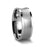 TREVICO Brushed Concave Tungsten Ring with Flat Polished Edges - 8mm