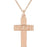 Block Nameplate Cross Necklace 86132