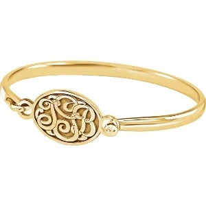 3-Letter Script Monogram Bangle 5" Bracelet 86196