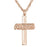 Nameplate Monogram Cross Necklace 86142