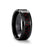 ANTONIUS Black Beveled Ceramic Ring with Black & Red Carbon Fiber - 4mm - 10mm