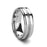 VALKYRIE Raised Center Tungsten Ring with Brushed Stripe 6 mm & 8mm