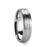 BOSS Rounded Brushed Center Groove Tungsten Carbide Ring - 6mm & 8mm