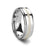 LOKI Silver Inlaid Raised Center Tungsten Carbide Ring - 8mm