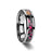 JULIET Realistc Tree Camo Tungsten Carbide Wedding Band with Real Pink Oak Leaves - 6mm - 8mm