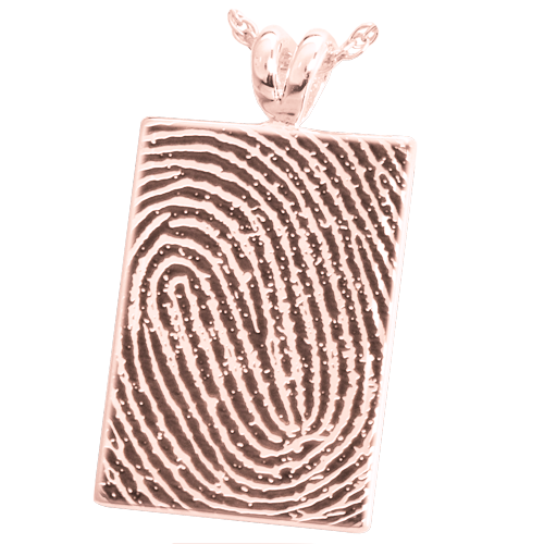B&B Rectangle Fingerprint Pendant