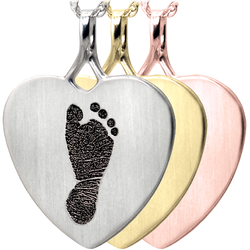 B&B Heart Footprint Pendant