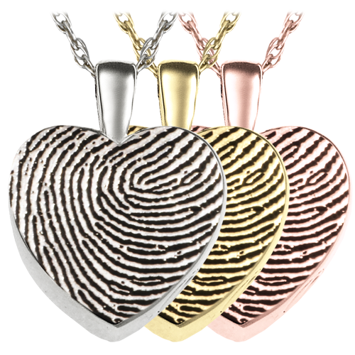 Petite Heart Fingerprint Pendant