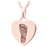 Petite Heart Footprint Pendant