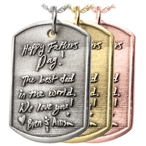 3D Handwriting Dog Tag Remembrance Pendant