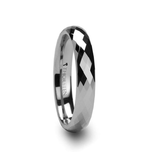 CELONA 288 Diamond Faceted Women's Tungsten Ring - 4mm - 6mm