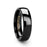 PHOEBE Domed Black Tungsten Carbide Wedding Band - 4 mm - 6 mm