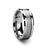 ULTIMUS Tungsten Carbide Ring with Beveled White Carbon Fiber Inlay 4mm - 12mm