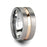 ZEUS Flat Brushed Finish Tungsten Carbide Ring with Rose Gold Plated Groove - 4mm - 10mm