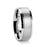 CRONUS Brushed Center Tungsten Wedding Carbide Ring with Polished Bevels- 6mm & 8mm
