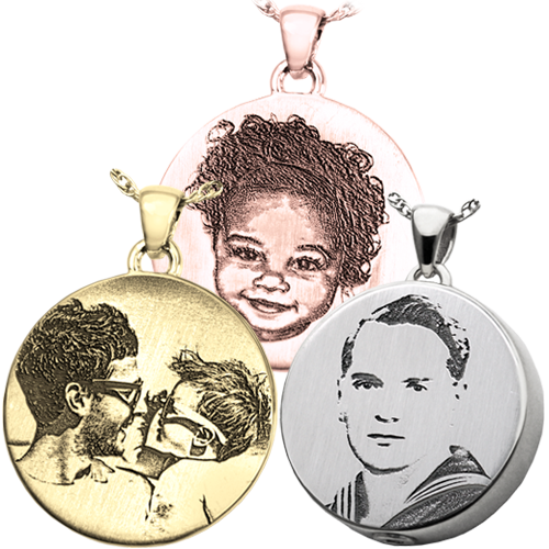 Round 3D Photo Pendant