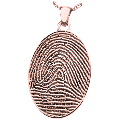 B&B Oval Fingerprint Pendant