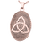 Oval Fingerprint with Celtic Trinity Knot Pendant