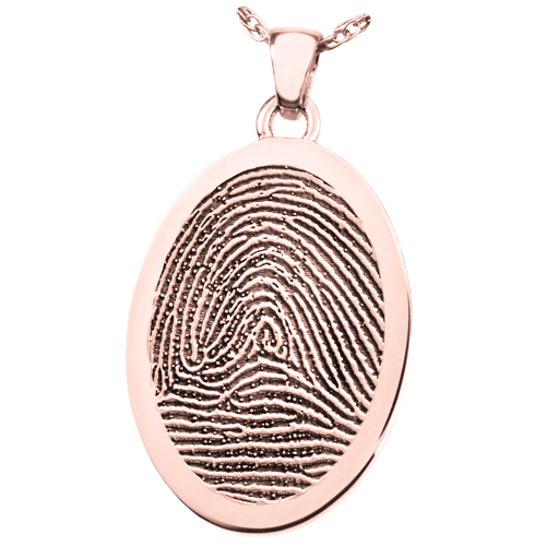 B&B Oval Fingerprint Pendant