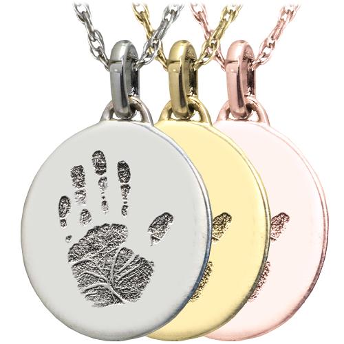 Petite Oval Handprint Pendant