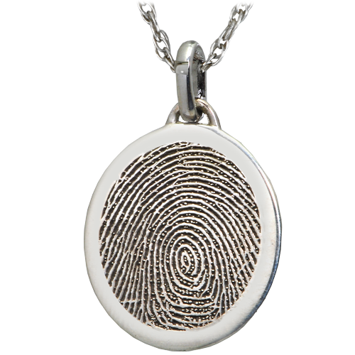 Petite Oval Fingerprint Pendant
