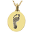 Petite Oval Footprint Pendant