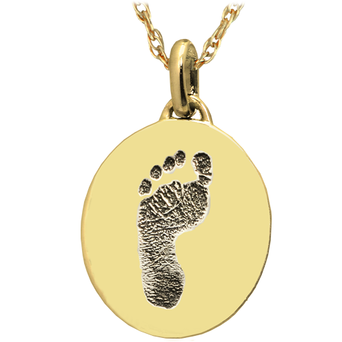 Petite Oval Footprint Pendant
