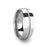 LYON Braided Silver Inlay Domed Tungsten Ring - 8 mm