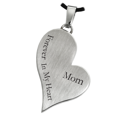 Teardrop Heart with Text Pendant
