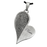 B&B Teardrop Heart Halfprint with Name Pendant