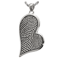 B&B Teardrop Heart Fingerprint Pendant