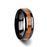 OBLIVION Red Oak Wood Inlaid Black Ceramic Ring with Bevels - 6mm - 10mm