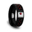 SORRELL Black Ceramic Ring with Black and Red Carbon Fiber and Red Ruby Setting - 8mm
