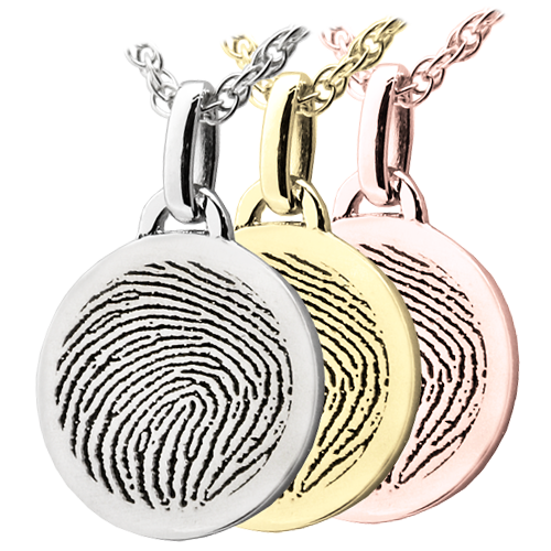 Petite Round Fingerprint Pendant