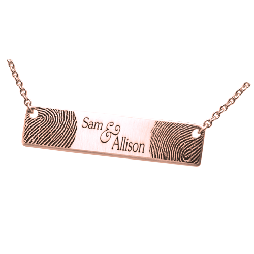 Personalized Bar Pendant Horizontal - Wedding/Anniversary Necklace or Bracelet