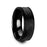 JOINER Hammered Finish Center Black Tungsten Carbide Wedding Band with Dual Offset Grooves and Polished Edges - 6mm & 8mm