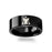Starcraft 2 Wings of Liberty Terran Symbol Polished Black Tungsten Engraved Ring Jewelry - 4mm - 12mm