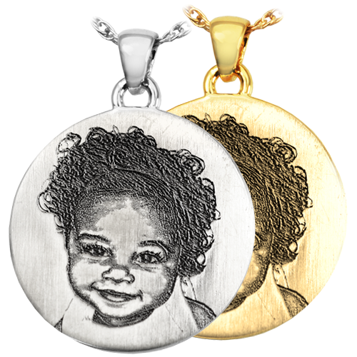 Round 3D Photo Pendant