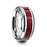 MAUVE Purpleheart Wood Inlaid Tungsten Carbide Ring with Bevels - 8mm