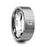 OLYMPUS Brushed and Flat Tungsten Carbide Wedding Ring with White Diamond - 6mm & 8mm