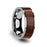 THRACO Flat Carpathian Wood Inlaid Tungsten Carbide Ring with Polished Edges - 8 mm