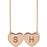Engravable Double Heart 17" Necklace 86386
