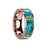 GREDEL Flat 14K Rose Gold with Mother of Pearl Inlay and Polished Edges - 8mm