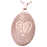 3D Babyfeet inside Heart + Mother's Fingerprint Pendant