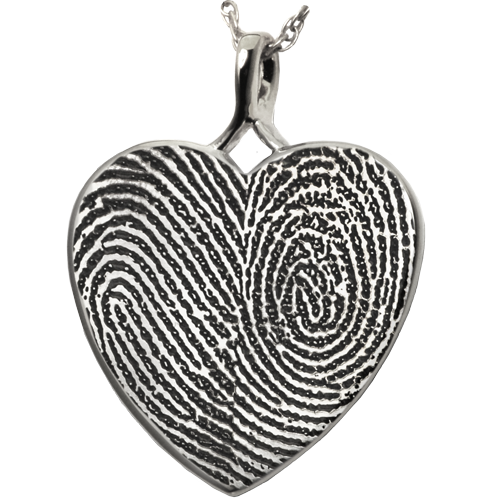 B&B Heart Double Print Pendant