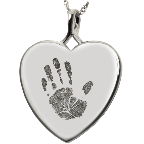 B&B Heart Handprint Pendant