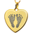 B&B Heart 2 Footprints Pendant